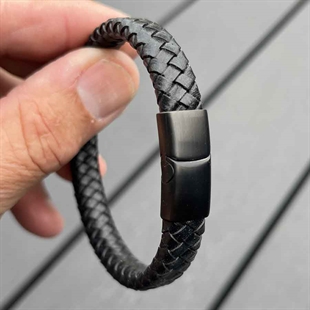 Mini Major armband fiberläder med svart.